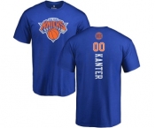 NBA Nike New York Knicks #00 Enes Kanter Royal Blue Backer T-Shirt