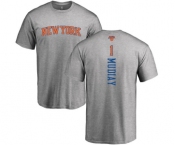 NBA Nike New York Knicks #1 Emmanuel Mudiay Ash Backer T-Shirt