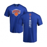 NBA Nike New York Knicks #1 Emmanuel Mudiay Royal Blue Backer T-Shirt