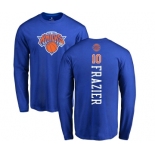 NBA Nike New York Knicks #10 Walt Frazier Royal Blue Backer Long Sleeve T-Shirt