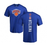 NBA Nike New York Knicks #11 Frank Ntilikina Royal Blue Backer T-Shirt