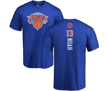 NBA Nike New York Knicks #13 Joakim Noah Royal Blue Backer T-Shirt