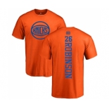 NBA Nike New York Knicks #26 Mitchell Robinson Orange One Color Backer T-Shirt