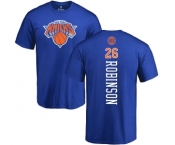 NBA Nike New York Knicks #26 Mitchell Robinson Royal Blue Backer T-Shirt