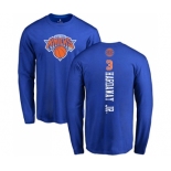 NBA Nike New York Knicks #3 Tim Hardaway Jr. Royal Blue Backer Long Sleeve T-Shirt