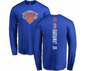 NBA Nike New York Knicks #3 Tim Hardaway Jr. Royal Blue Backer Long Sleeve T-Shirt