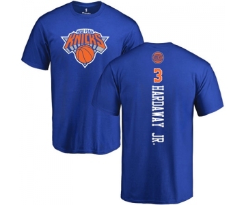 NBA Nike New York Knicks #3 Tim Hardaway Jr. Royal Blue Backer T-Shirt