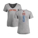 NBA Women's Nike New York Knicks #00 Enes Kanter Ash Backer T-Shirt