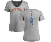 NBA Women's Nike New York Knicks #1 Emmanuel Mudiay Ash Backer T-Shirt