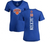 NBA Women's Nike New York Knicks #18 Phil Jackson Royal Blue Backer T-Shirt