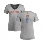 NBA Women's Nike New York Knicks #19 Willis Reed Ash Backer T-Shirt