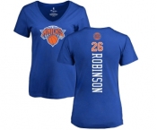 NBA Women's Nike New York Knicks #26 Mitchell Robinson Royal Blue Backer T-Shirt