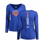 NBA Women's Nike New York Knicks #3 Tim Hardaway Jr. Royal Blue Backer Long Sleeve T-Shirt