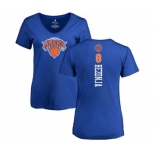 NBA Women's Nike New York Knicks #8 Mario Hezonja Royal Blue Backer T-Shirt