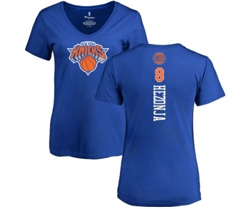 NBA Women's Nike New York Knicks #8 Mario Hezonja Royal Blue Backer T-Shirt