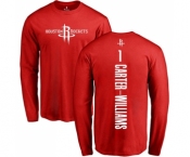 NBA Nike Houston Rockets #1 Michael Carter-Williams Red Backer Long Sleeve T-Shirt