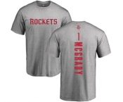 NBA Nike Houston Rockets #1 Tracy McGrady Ash Backer T-Shirt