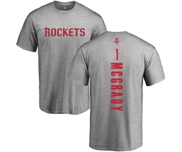 NBA Nike Houston Rockets #1 Tracy McGrady Ash Backer T-Shirt