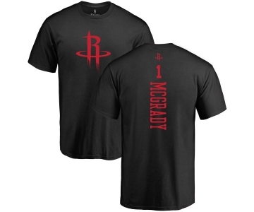 NBA Nike Houston Rockets #1 Tracy McGrady Black One Color Backer T-Shirt