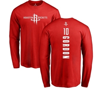 NBA Nike Houston Rockets #10 Eric Gordon Red Backer Long Sleeve T-Shirt