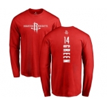 NBA Nike Houston Rockets #14 Gerald Green Red Backer Long Sleeve T-Shirt