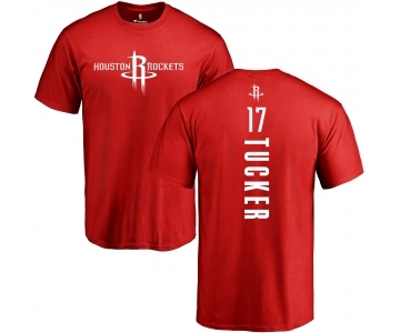 NBA Nike Houston Rockets #17 PJ Tucker Red Backer T-Shirt