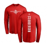 NBA Nike Houston Rockets #33 Ryan Anderson Red Backer Long Sleeve T-Shirt