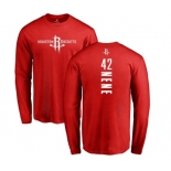 NBA Nike Houston Rockets #42 Nene Red Backer Long Sleeve T-Shirt