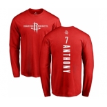 NBA Nike Houston Rockets #7 Carmelo Anthony Red Backer Long Sleeve T-Shirt