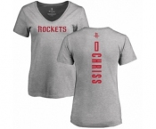 NBA Women's Nike Houston Rockets #0 Marquese Chriss Ash Backer T-Shirt