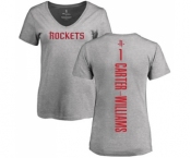 NBA Women's Nike Houston Rockets #1 Michael Carter-Williams Ash Backer T-Shirt