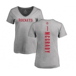 NBA Women's Nike Houston Rockets #1 Tracy McGrady Ash Backer T-Shirt