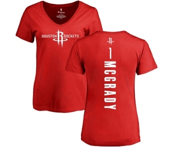 NBA Women's Nike Houston Rockets #1 Tracy McGrady Red Backer T-Shirt