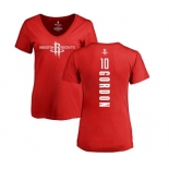 NBA Women's Nike Houston Rockets #10 Eric Gordon Red Backer T-Shirt