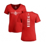 NBA Women's Nike Houston Rockets #14 Gerald Green Red Backer T-Shirt