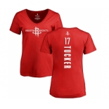 NBA Women's Nike Houston Rockets #17 PJ Tucker Red Backer T-Shirt