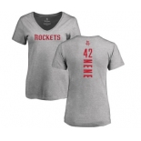 NBA Women's Nike Houston Rockets #42 Nene Ash Backer T-Shirt