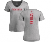 NBA Women's Nike Houston Rockets #42 Nene Ash Backer T-Shirt