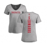 NBA Women's Nike Houston Rockets #6 Vincent Edwards Ash Backer T-Shirt