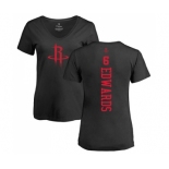 NBA Women's Nike Houston Rockets #6 Vincent Edwards Black One Color Backer Slim-Fit V-Neck T-Shirt