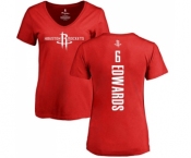 NBA Women's Nike Houston Rockets #6 Vincent Edwards Red Backer T-Shirt