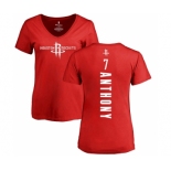 NBA Women's Nike Houston Rockets #7 Carmelo Anthony Red Backer T-Shirt