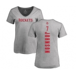 NBA Women's Nike Houston Rockets #7 Joe Johnson Ash Backer T-Shirt