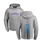 NBA Nike Oklahoma City Thunder #0 Russell Westbrook Ash Backer Pullover Hoodie