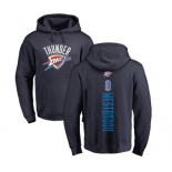 NBA Nike Oklahoma City Thunder #0 Russell Westbrook Navy Blue Backer Pullover Hoodie