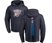 NBA Nike Oklahoma City Thunder #0 Russell Westbrook Navy Blue Backer Pullover Hoodie