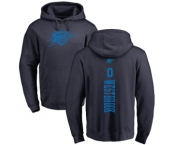 NBA Nike Oklahoma City Thunder #0 Russell Westbrook Navy Blue One Color Backer Pullover Hoodie