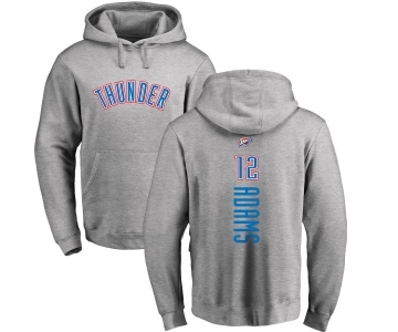 NBA Nike Oklahoma City Thunder #12 Steven Adams Ash Backer Pullover Hoodie