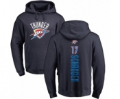 NBA Nike Oklahoma City Thunder #17 Dennis Schroder Navy Blue Backer Pullover Hoodie