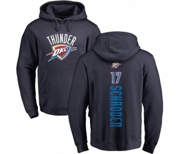 NBA Nike Oklahoma City Thunder #17 Dennis Schroder Navy Blue Backer Pullover Hoodie